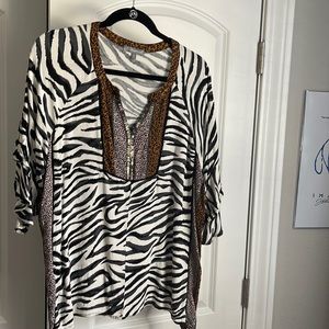 Blouse, fun animal print